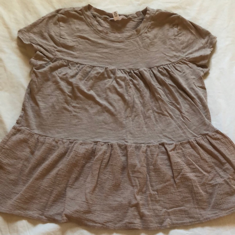 Beige three layered top